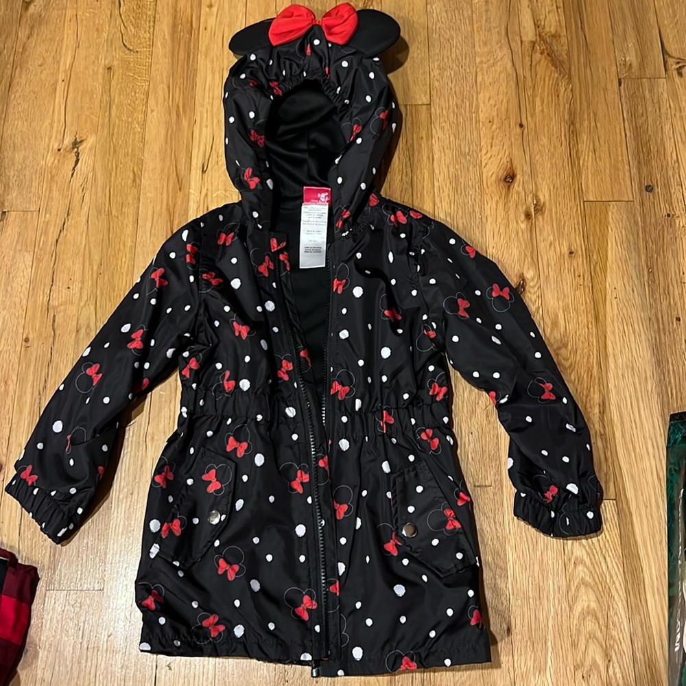 Girls Disney Minnie mouse windbreaker jacket size 4